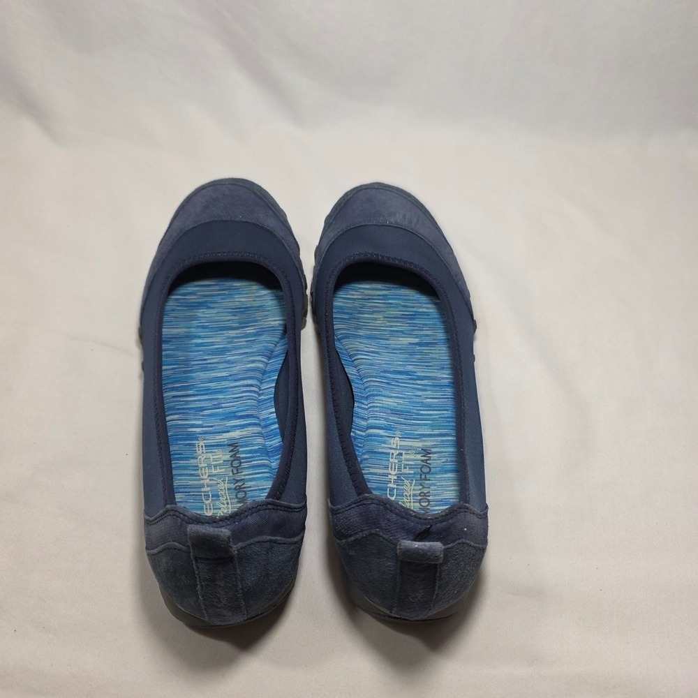 Skechers Fit EZ Relaxed Fit Womens Shoes Blue Slip On Flat Size 8.5 SN49225 - Picture 4 of 9